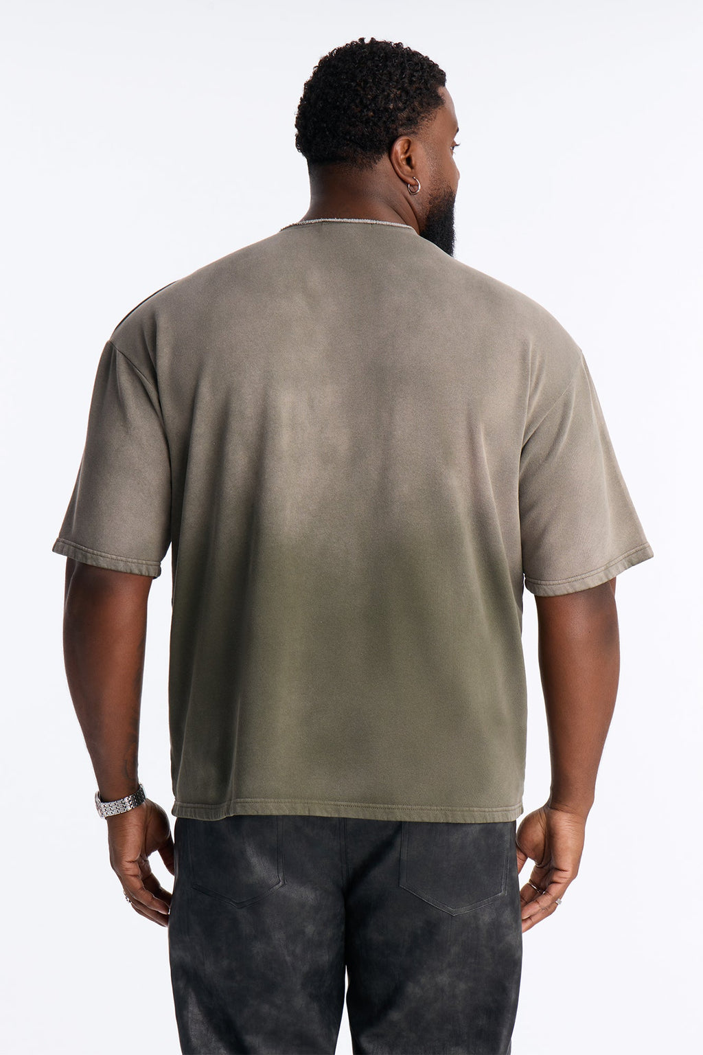Saint Washed Oversized Fleece Tee - Green/combo image 3