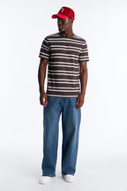 Casey Stripe Crewneck Tee - Brown/combo image 2