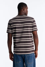 Casey Stripe Crewneck Tee - Brown/combo image 4