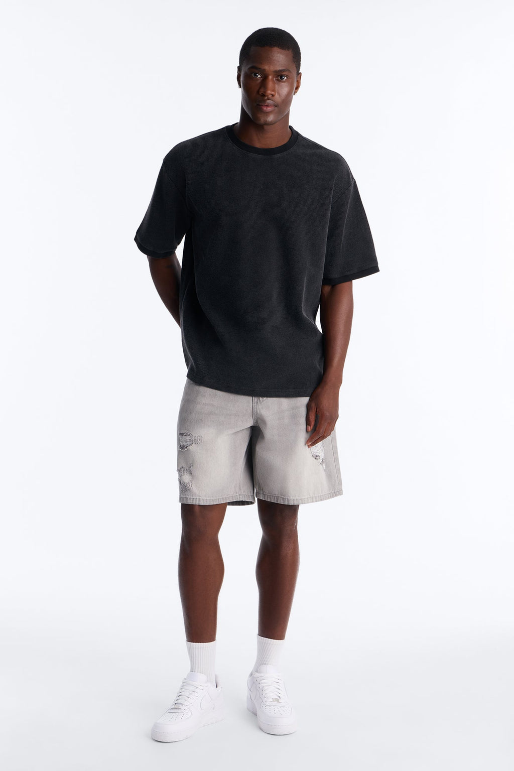 Classic Waffle Tee - Black image 2