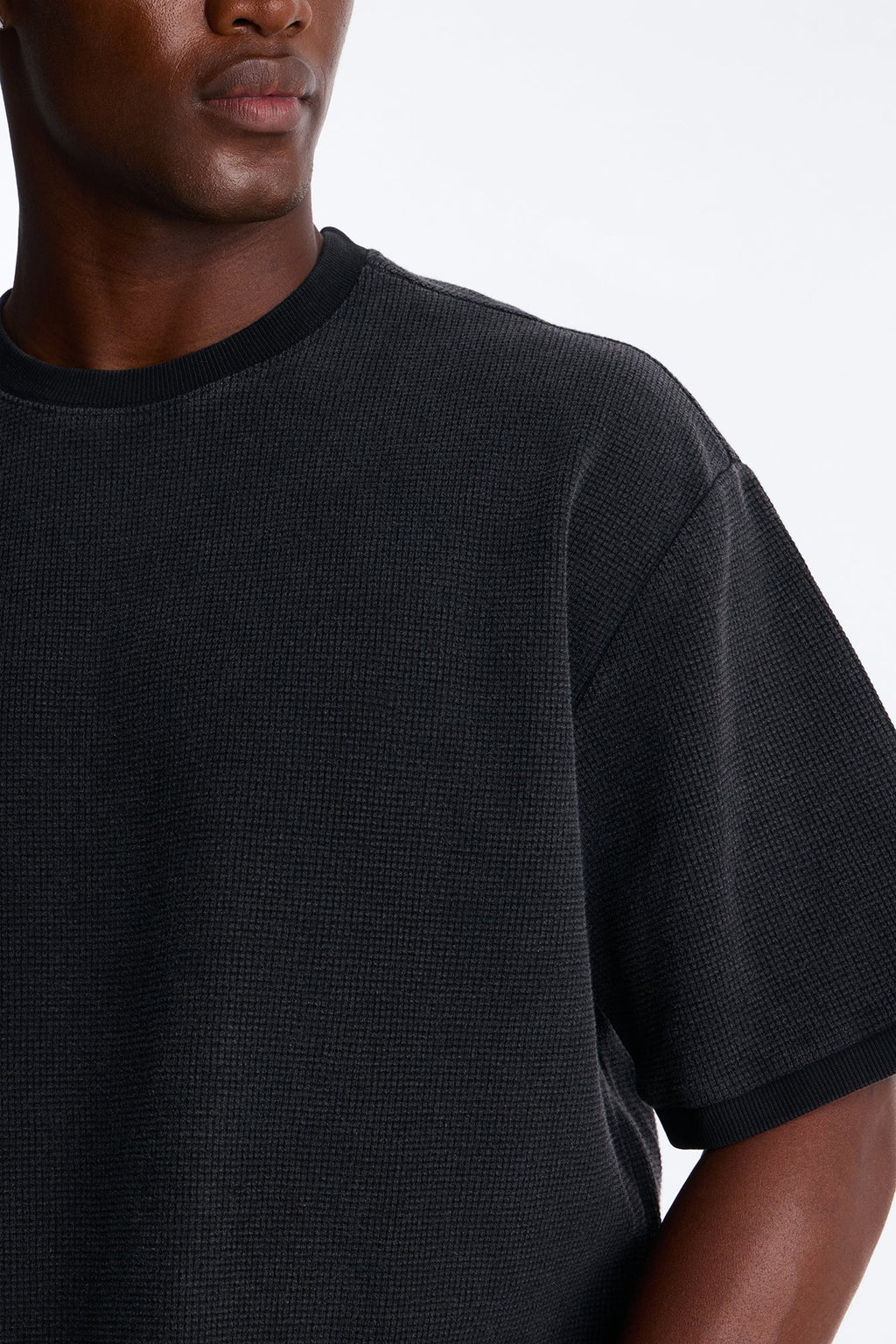 Classic Waffle Tee - Black image 3