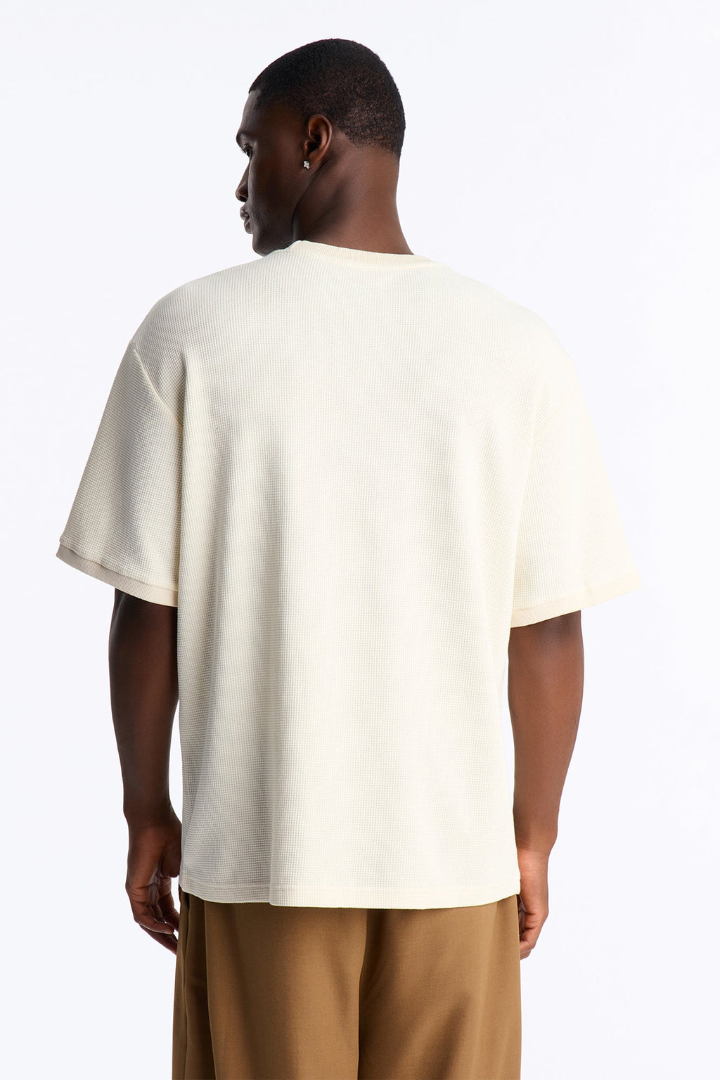 Classic Waffle Tee - Cream image 3