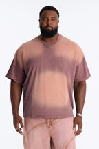 Washed Down Crewneck Tee - Mauve image 1
