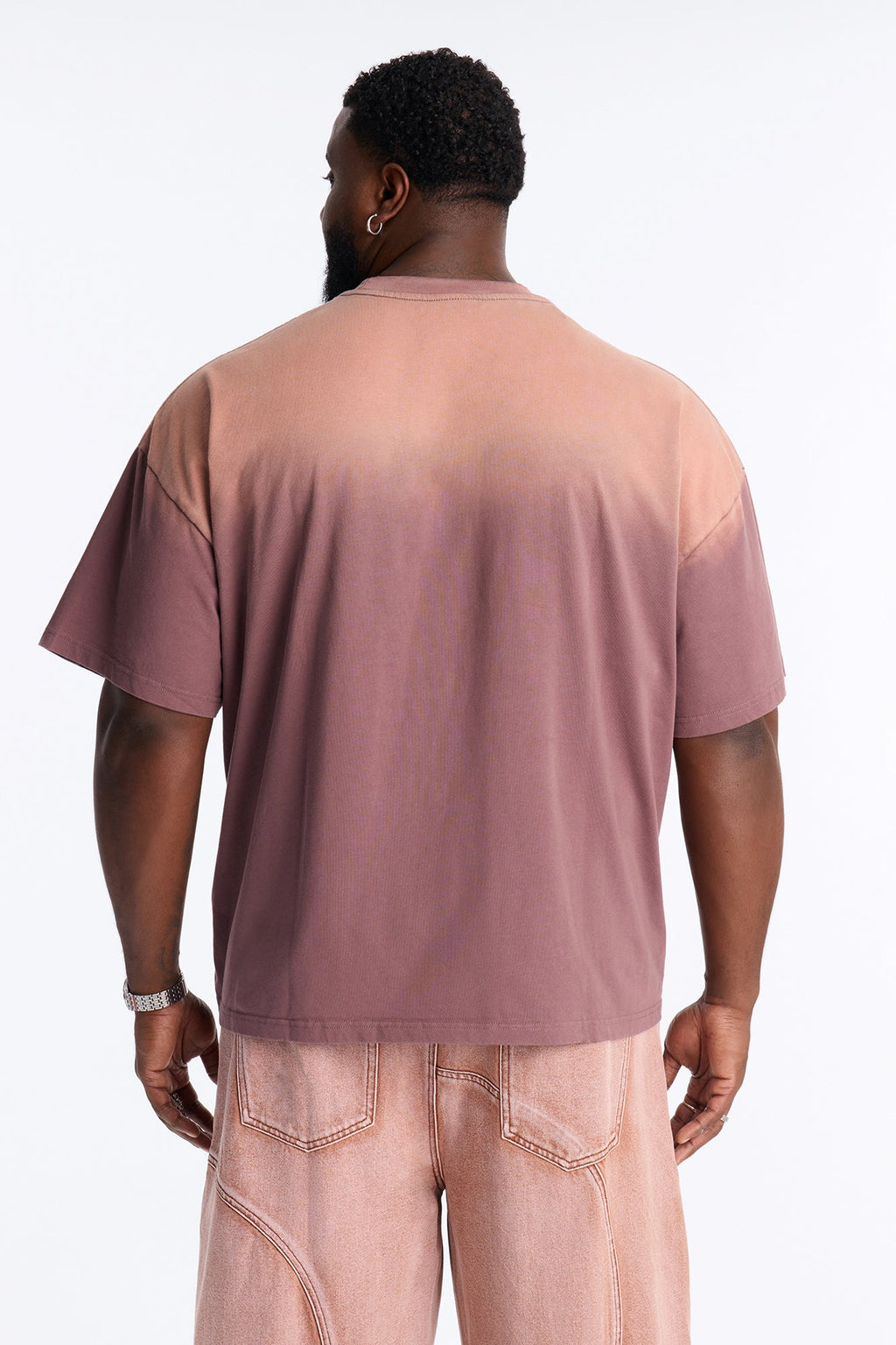 Washed Down Crewneck Tee - Mauve image 3