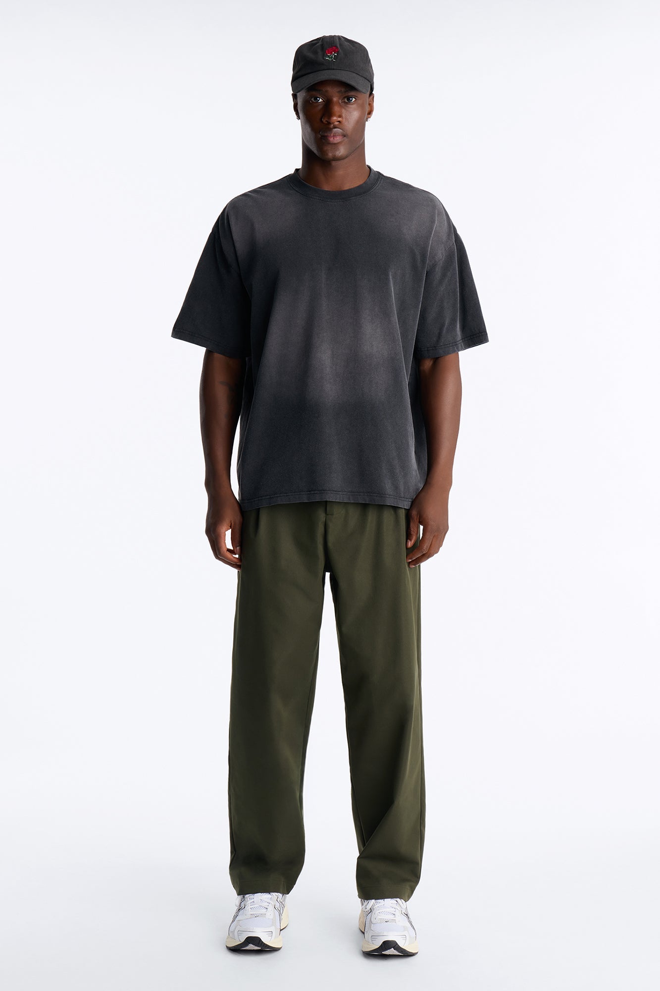 Washed Down Crewneck Tee - Washed Black image 2