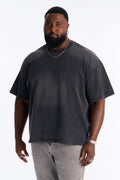 Washed Down Crewneck Tee - Washed Black