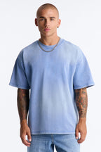 Washed Down Crewneck Tee - Washed Blue image 1
