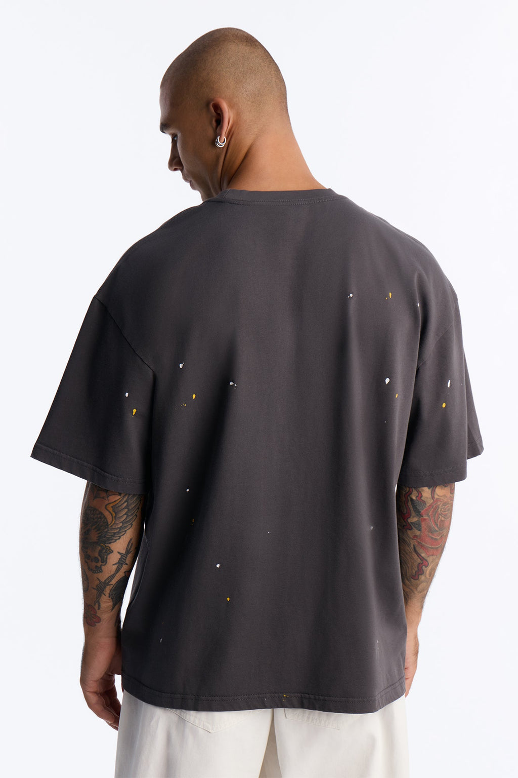 Paint Splatter Crewneck Tee - Grey/combo image 4