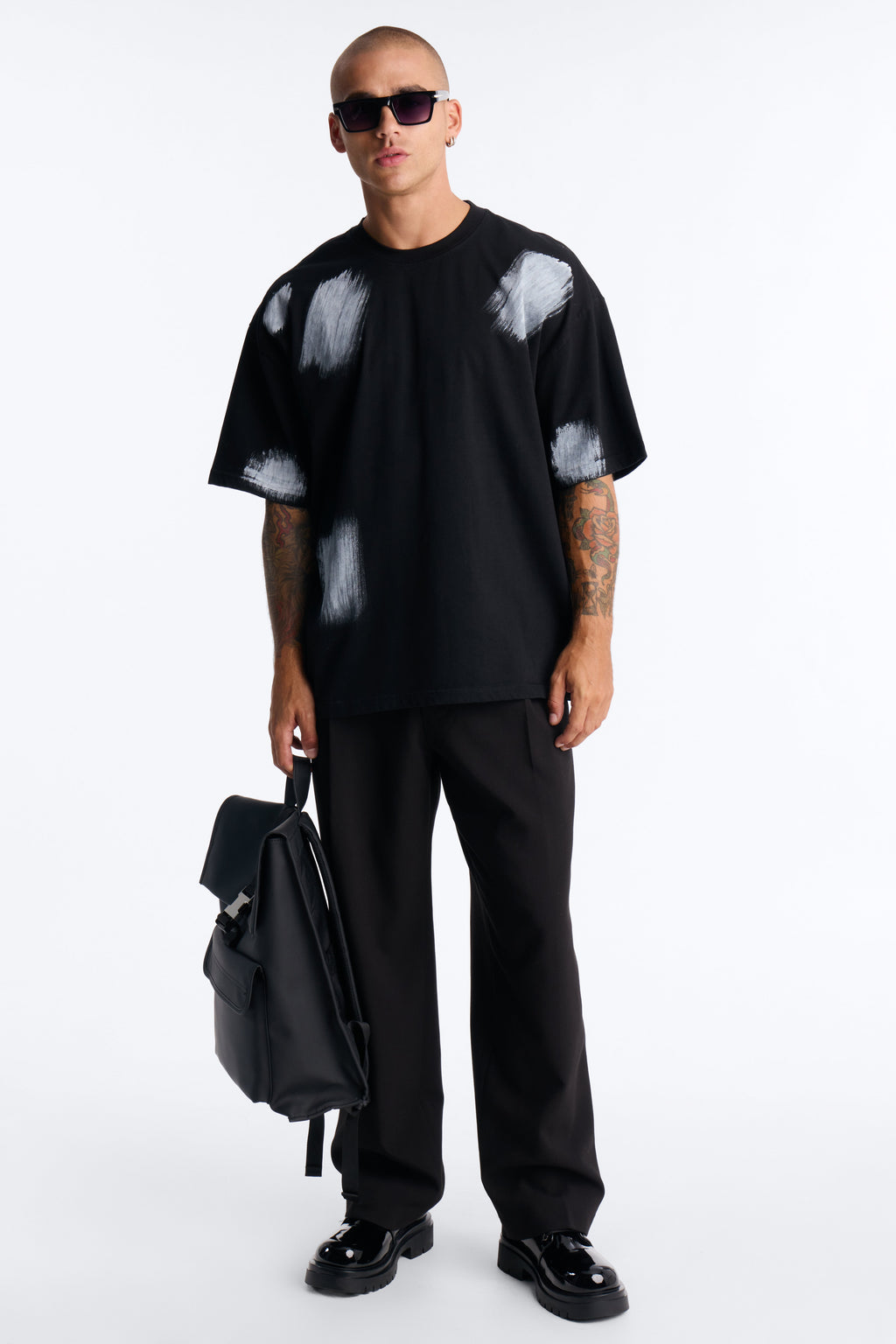 Paint Spray Crewneck Tee - Black/combo image 2