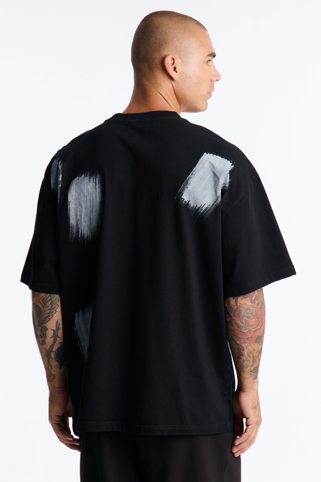 Paint Spray Crewneck Tee - Black/combo image 3