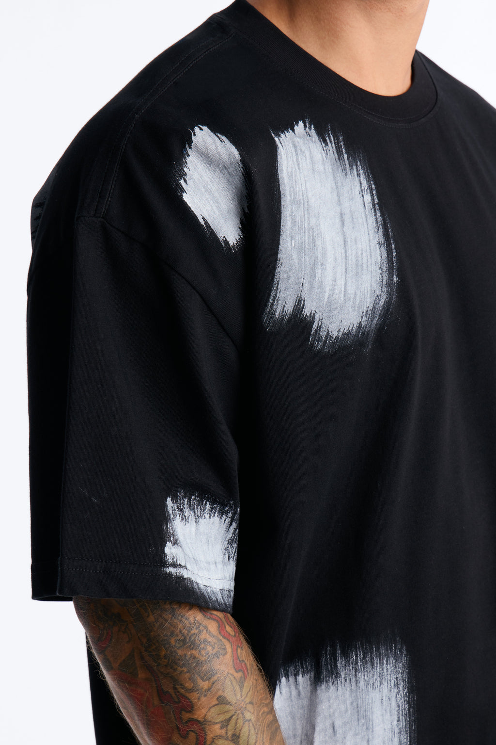 Paint Spray Crewneck Tee - Black/combo image 4