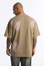 Paint Spray Crewneck Tee - Green/combo image 4
