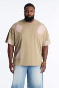 Paint Spray Crewneck Tee - Green/combo
