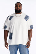 Paint Spray Crewneck Tee - White/combo