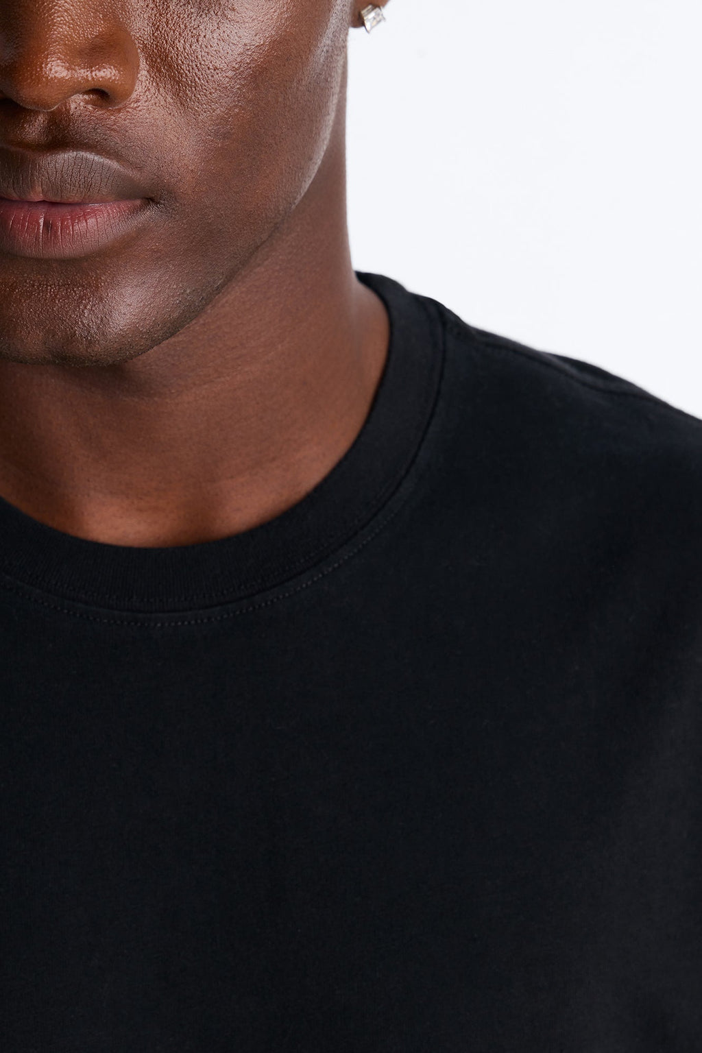 Destructed Crewneck Tee - Black image 3