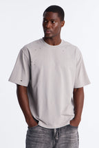 Destructed Crewneck Tee - Grey image 1
