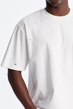 Destructed Crewneck Tee - White image 3