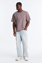 Levitt Stripe Relaxed Crewneck Tee - Purple/combo image 2
