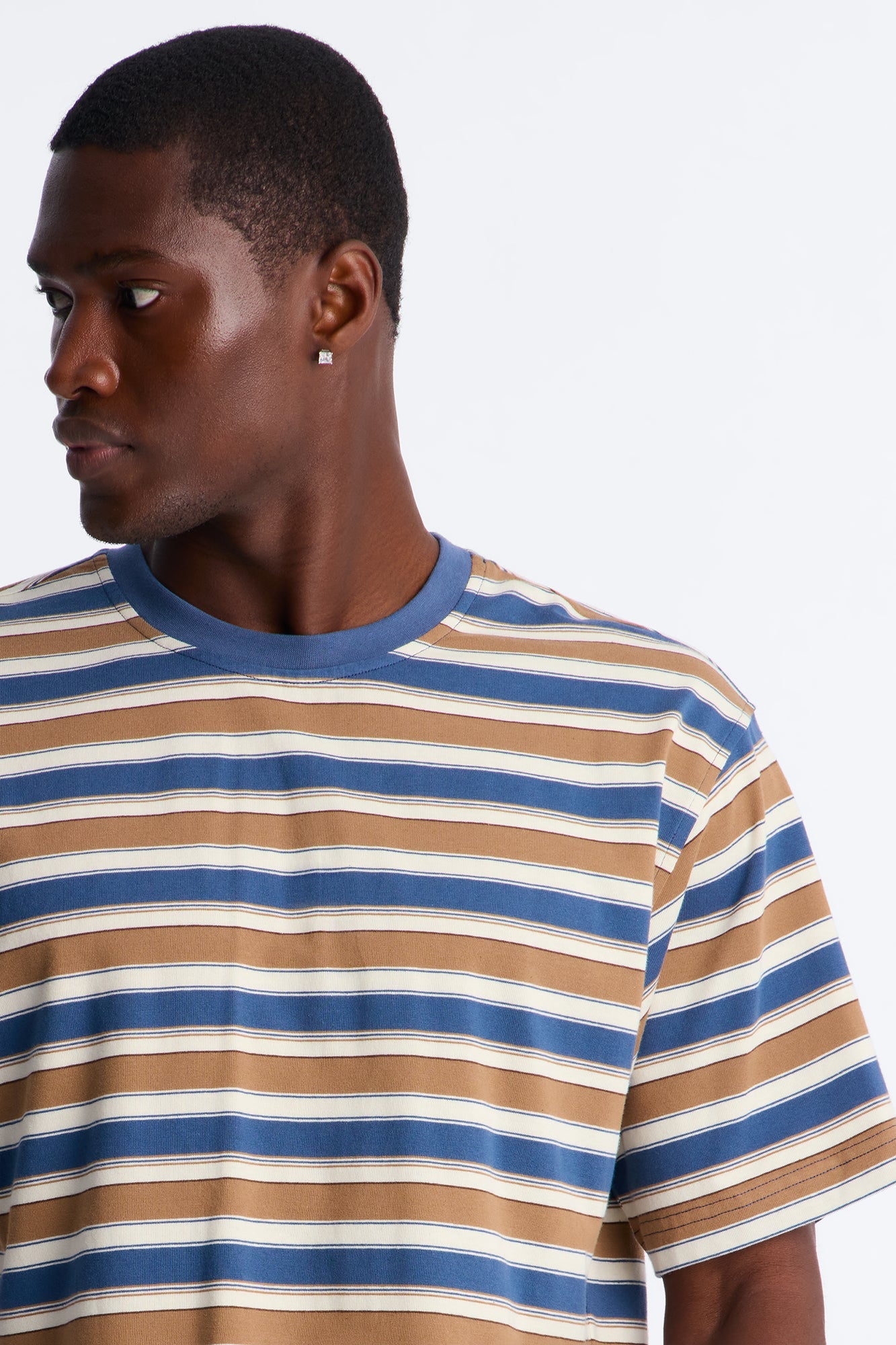 Crawford Stripe Crewneck Tee - Blue/combo image 3