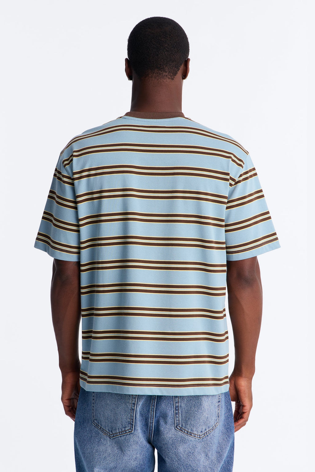 Stefan Stripe Crewneck Tee - Blue/combo image 4