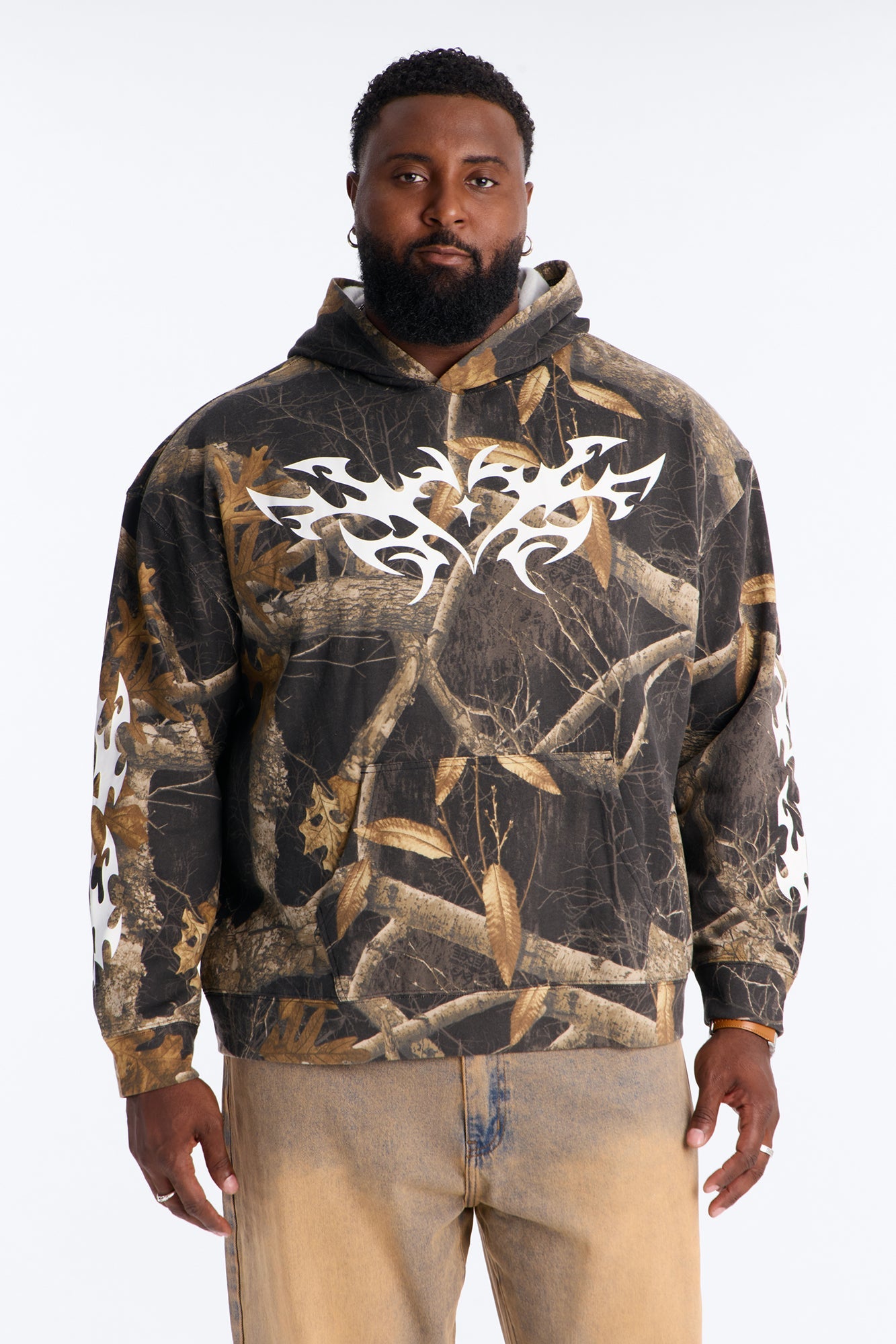 Real Tree Shadow Goth Hoodie - Camouflage image 1
