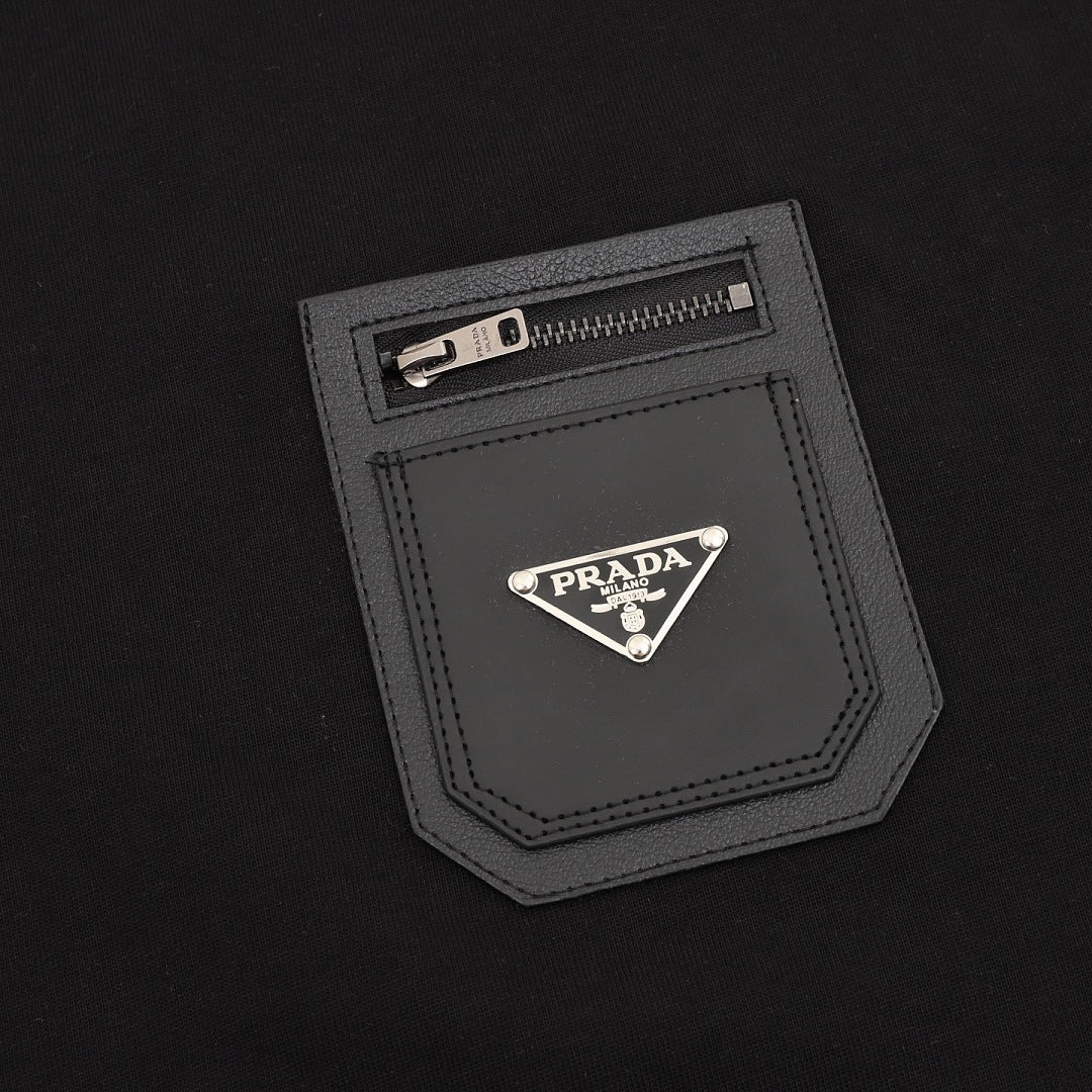 PRADA Nylon Zip-Pocket T-Shirt | 2026 New Collection