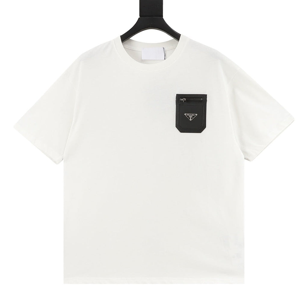 PRADA Nylon Zip-Pocket T-Shirt | 2026 New Collection