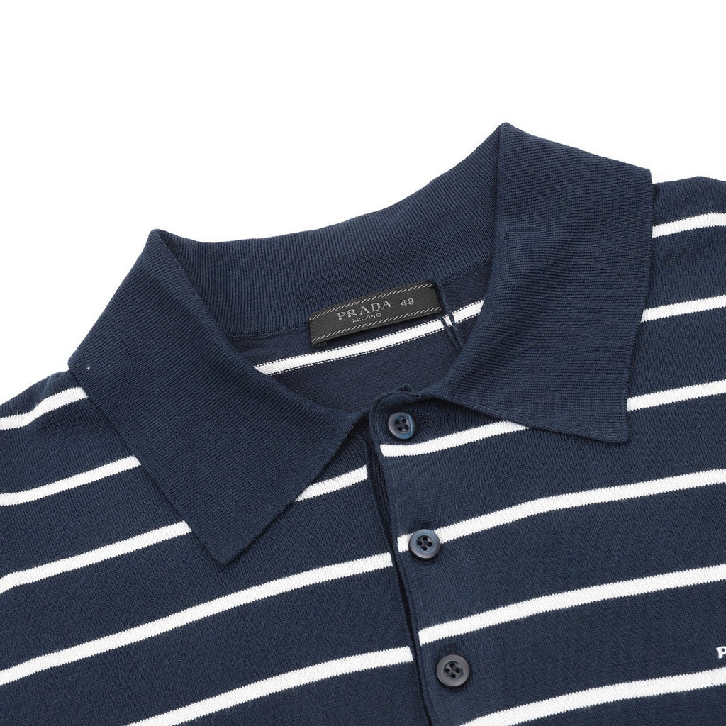 PRADA Stripe Polo Shirt | 2026 New Collection