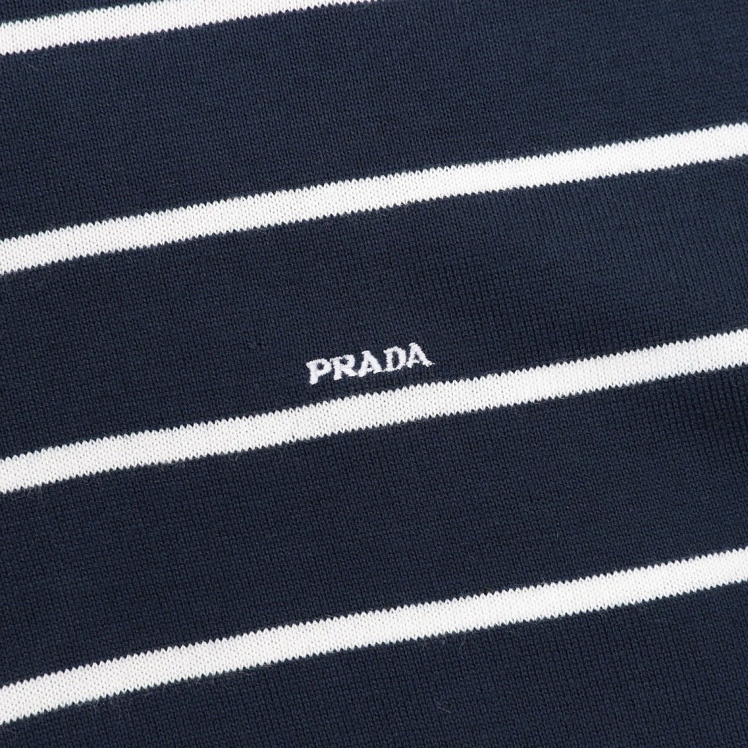 PRADA Stripe Polo Shirt | 2026 New Collection