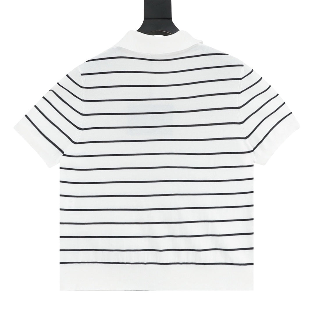 PRADA Stripe Polo Shirt | 2026 New Collection