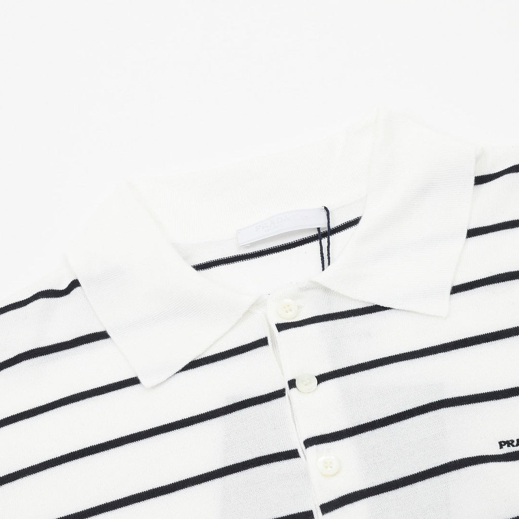 PRADA Stripe Polo Shirt | 2026 New Collection