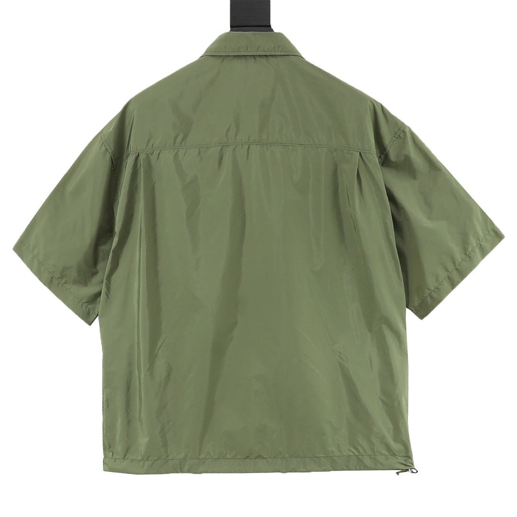 PRADA Nylon Zip-Front Utility Shirt Jacket | 2026 New Collection