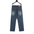 Louis Vuitton Damier-Pattern Denim Skate Trousers
