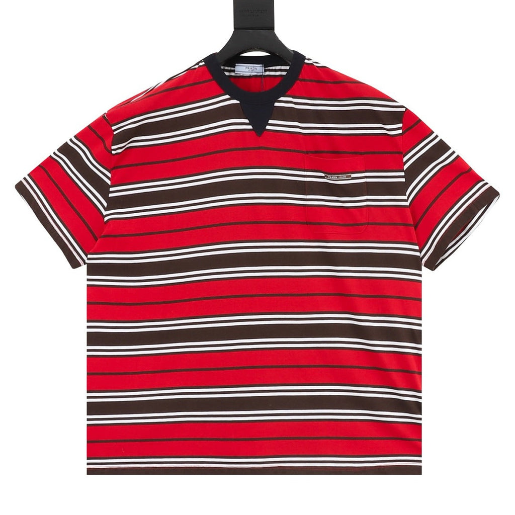 PRADA Multi-Stripe Short-Sleeve T-Shirt | 2026 New Collection