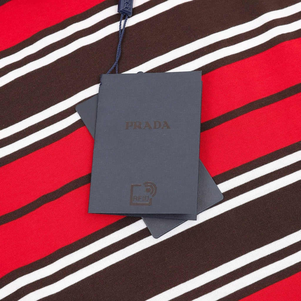PRADA Multi-Stripe Short-Sleeve T-Shirt | 2026 New Collection