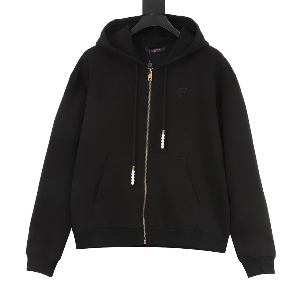 Louis Vuitton Zip-Up Hoodie Black