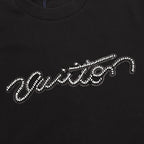 Louis Vuitton SS26 Handwritten LV Rhinestone Signature T-Shirt