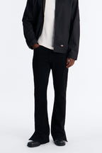 Upstanding Slit Stacked Skinny Flare Jean - Black image 1