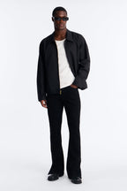 Upstanding Slit Stacked Skinny Flare Jean - Black image 2