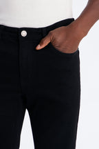 Upstanding Slit Stacked Skinny Flare Jean - Black image 3