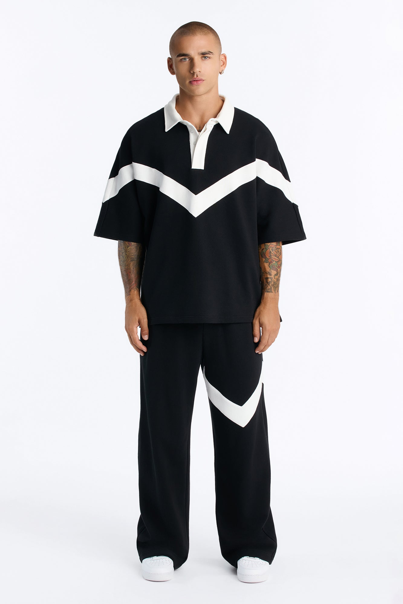 Soft Mode French Terry Relaxed Polo - Black/combo image 1