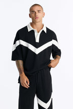 Soft Mode French Terry Relaxed Polo - Black/combo image 2