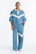 Soft Mode French Terry Relaxed Polo - Blue/combo image 1