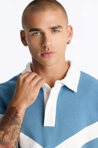 Soft Mode French Terry Relaxed Polo - Blue/combo image 3