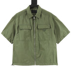 PRADA Nylon Zip-Front Utility Shirt Jacket | 2026 New Collection