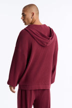 Modern Wash Zip Up Hoodie - Burgundy image 3