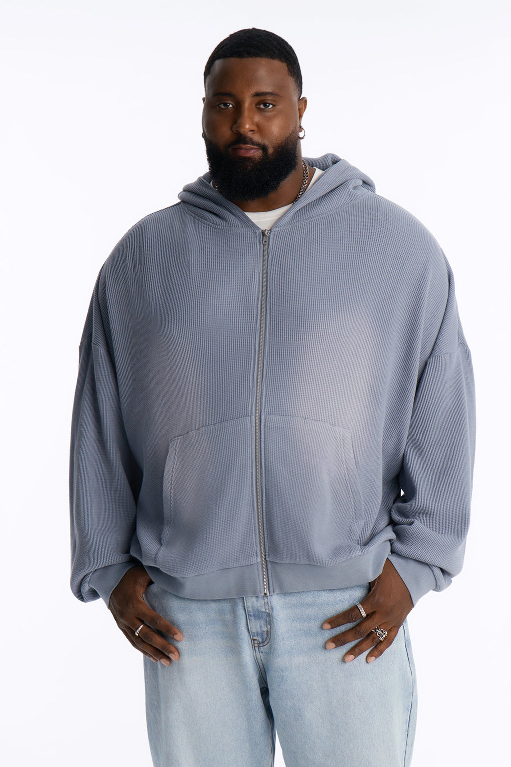 Modern Wash Zip Up Hoodie - Grey image 4