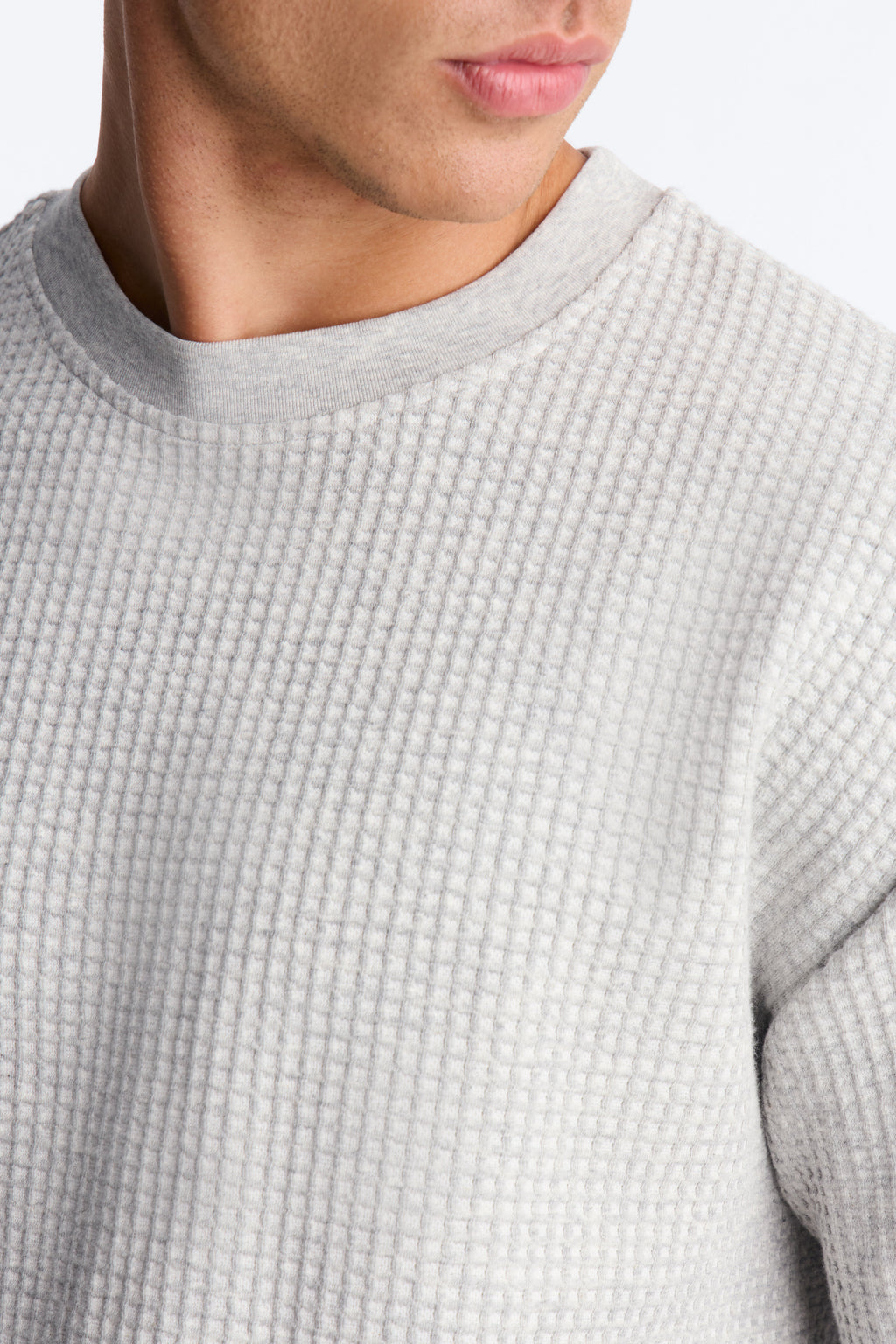 Relaxed Waffle Short Sleeve Tee - Grey image 4