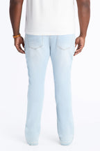 Cuff Me Stacked Skinny Flared Jeans - Light Blue Wash image 3