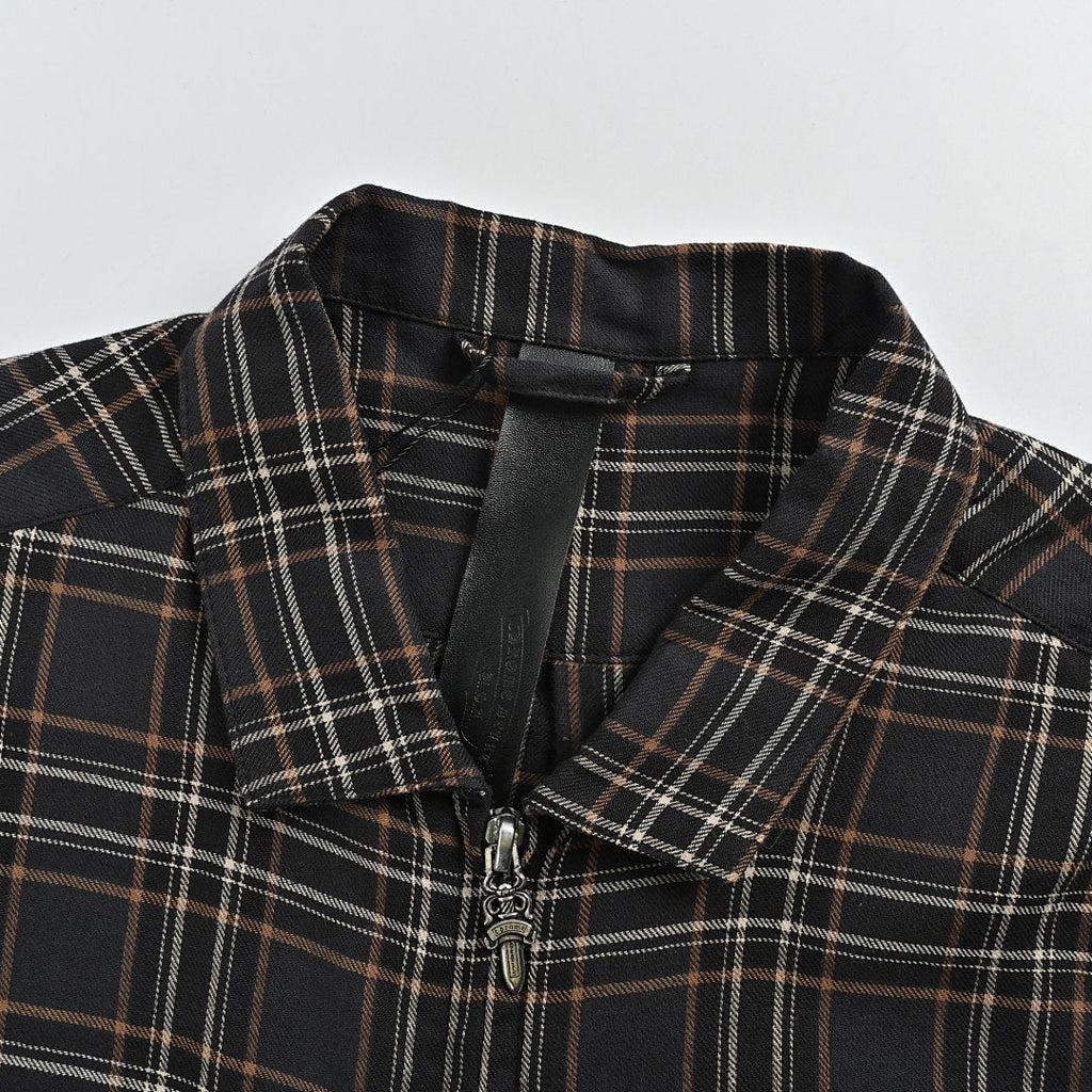 Chrome Hearts Shirt 149 - Black / Gray Plaid - view 6